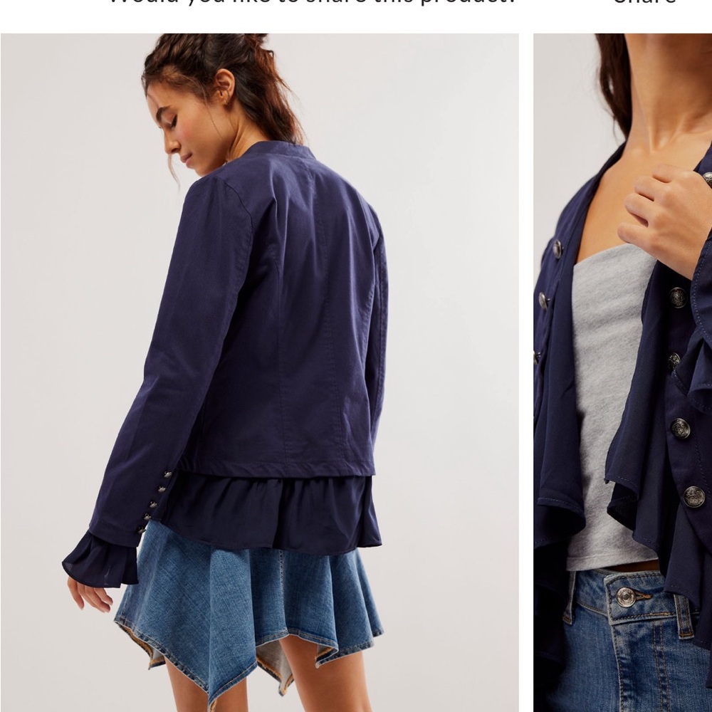 Like new Free People Ruffles Romance jacket - Picture 3 of 6